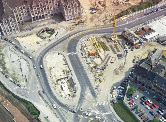 Liège. Place Saint-Lambert en travaux.