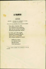 Texte de la cantate, intitulée : À Namur, qui a été composée, le 4 juillet 1852, à l'occasion de l'ouverture du Bazar industriel et artistique.