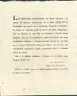 Annonce des officiers municipaux de Namur réquisitionnant tous les chevaux de la Ville pour les fournir avec leur conducteur à chaque demande exprimée par le citoyen Beaumal maître des Postes. Sur ordre des citoyens Lequoy commandant de la Place et d'Albon commissaire de guerre de la République. Signé S.J. Lafontaine.