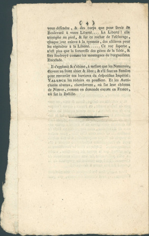Discours de l'adjudant général Dauvers à la Société des Belges patriotes à Namur, le jour de son inauguration, le 24 novembre 1792