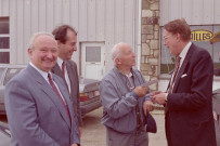 Braives. Inauguration par Jean-Pierre Grafé, ministre des Travaux publics, de l'éclairage public.