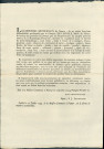 Annonce des officiers municipaux de Namur réquisitionnant des marchandises et denrées. Inventaire à fournir. Obligation pour les armuriers de remettre toutes les armes. Demande du citoyen Delecolle, maire de Givet muni des pouvoirs des représentants du peuple près les Armées de la République. Signé S.J. Lafontaine.