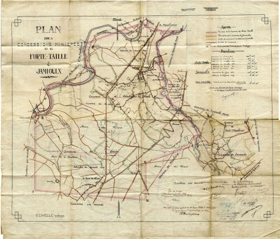 Plan des concessions minières de Forte-Taille