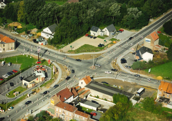 Braine l'Alleud. Futur giratoire des chaussées d'Alsemberg, Tubize et Bara.