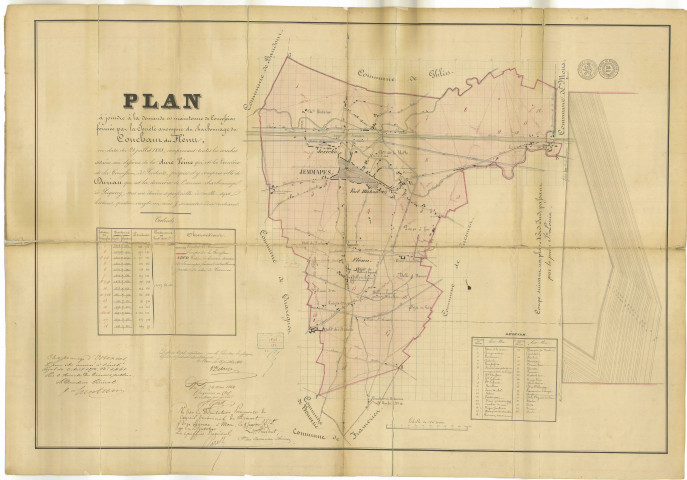 Plan à joindre à la demande en maintenue de Concession formée par la Société anonyme du charbonnage du Couchant de Flénu,...