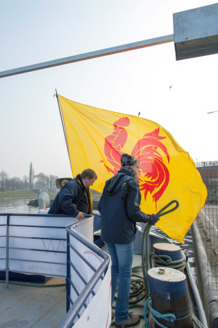 Liège. Visite de l'écluse de Thieu automatisée.