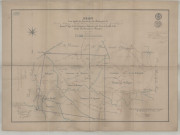 Plan d'une partie des Territoires des Communes de Ressaix, Battignies, Binche, Waudrez, Buvrinnes, Epinois et Leval-Trahegnies faisant l'objet de la demande en Concession des Mines de houille de la Société Charbonnière de Ressaix.