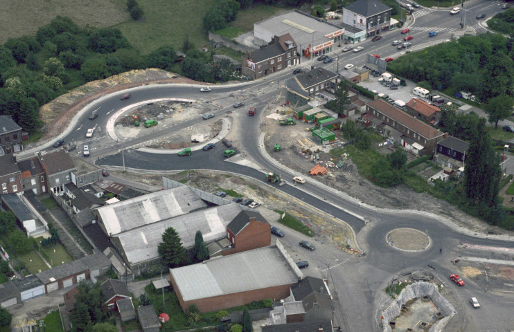 Châtelineau. Chantier du rond-point Cora.