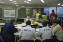 Liège. Cointe. Test catastrophe dans le tunnel de Cointe.