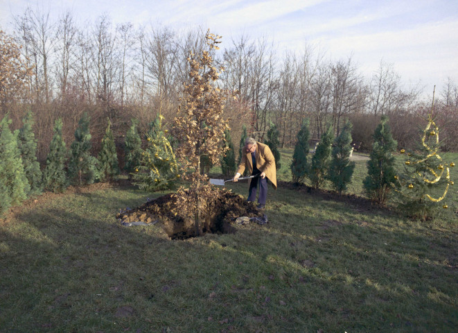 Limelette. Plantation par le Ministre des Travaux publics du 1.000.000 arbres.