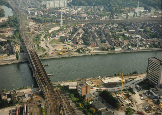 Liège. Angleur. Ecolution des travaux de la jonction E25 - E40.