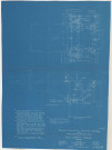 Copie d'un plan de The Strauss Bascule & concrete Bridge Company. Pont bascule sur le bras sud de la rivière Chicago, Polk street, Chicago.Plan de machine.