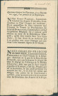 Proclamation de Cyrus Valence, commandant en chef de l'armée des Ardennes, portant à la connaissance des citoyens de Namur la proclamation du 8 novembre 1792 de Charles-François Dumourier, commandant en chef de l'armée de la Belgique, relative aux mesures à prendre pour l'administration de la Belgique