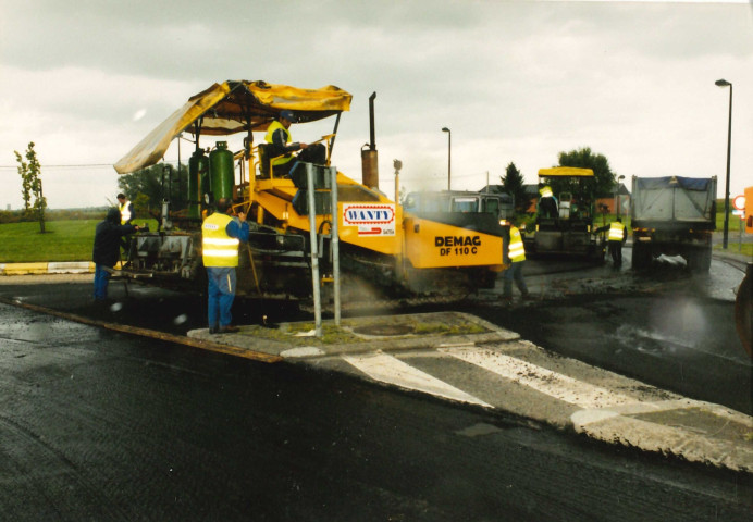 Les Bons Villers. Frasnes-lez-Gosselies. Visite de chantier du contournement de la RN5.