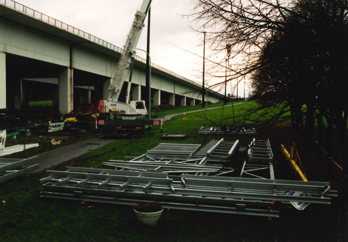 Braine-le-Comte. Ronquières. Plan incliné. Ascenseurs panoramiques. Evolution du chantier.