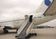 Grâce-Hollogne. Bierset. Activités charter. Débarquement et embarquement d'un avion Sabena.
