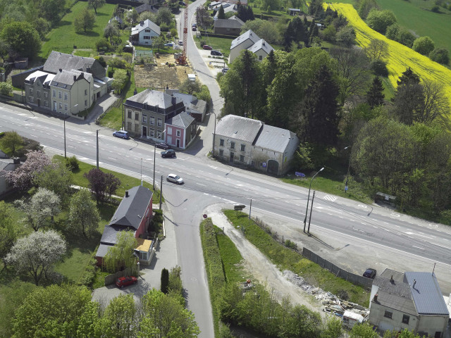 Aubange. Giratoires d'Aubange - centre - zoning d'Aix sur Close.