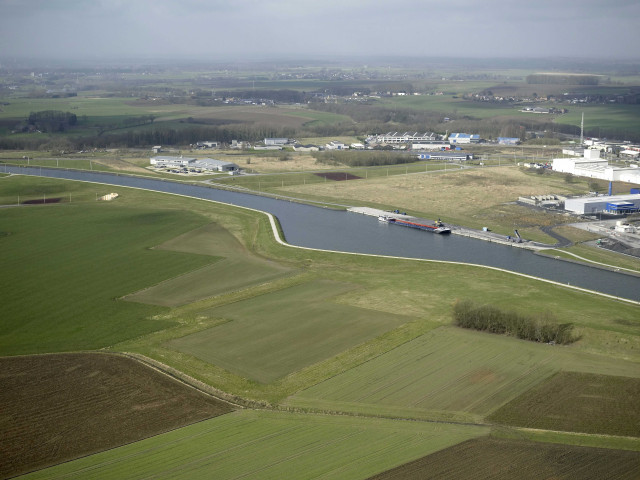 Le Roeulx. Thieu. Canal du Centre. Vues aériennes.