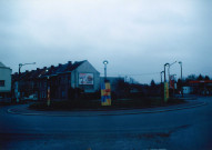 Lessines. Eclairages publics de nuit au giratoire d'Ogy.
