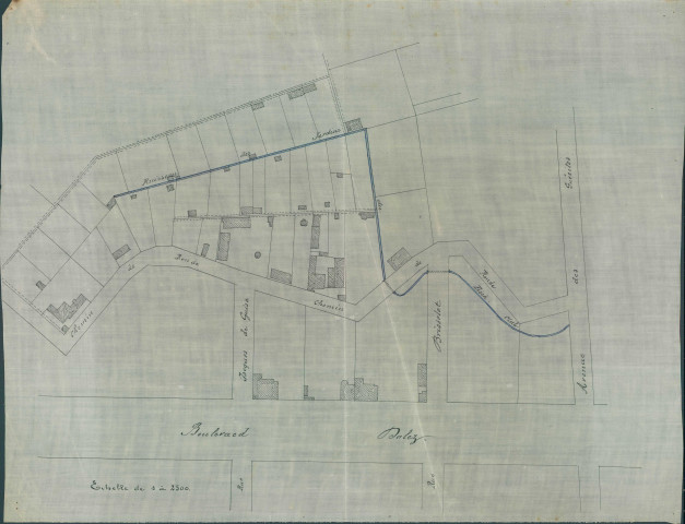 Plan du chemin de Ronde, rue Jacques de Guise, rue Brisselot et une partie du boulevard Dolez.