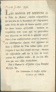 Annonce du mayeur et des échevins de la Ville de Namur sur l'obligation de livrer 24.000 livres de pain. Signé Coppoy.