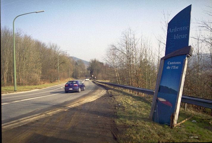 Malmedy. Panneaux d'informations touristiques: "Ardenne Bleu". Cantons de l'Est.