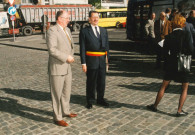 Verviers. Gare centrale. Présentation du cahier "Verviers" et inauguration du rond-point "Victoire".