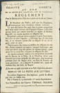 Rèlement pour le bureau de la poste aux lettres de Namur. Signé les commissaires de guerre Thomas et Dalbon.