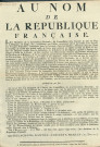 Annonce à la population pour la levée de troupes pour chasser au-delà du Rhin les armées coalisées contre la République. Signé Delacroix, Danton, Gossuin, Merlin (de Douay).