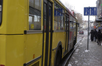 Verviers. Crapaurue. Espace réservé aux bus et taxis.