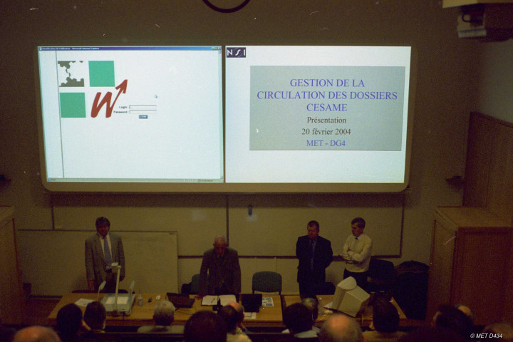 Namur. CAMET. Auditorium "Vifquin". Présentation du logiciel de gestion administrative "Cesame".