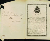 Invitations aux messes puis aux chapitres généraux de la Confrérie de la Consolation qui auront lieu de 1821 à 1830