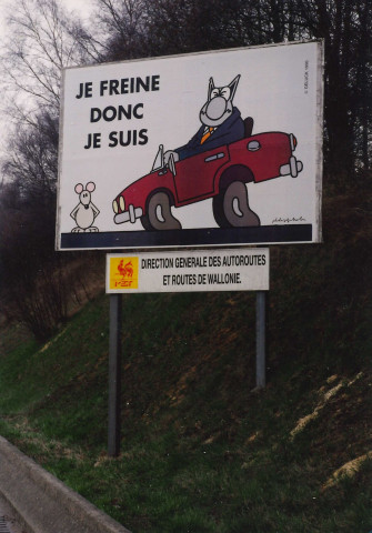 Spontin. Campagne de sécurité sur autoroute: "Je freine donc je suis".