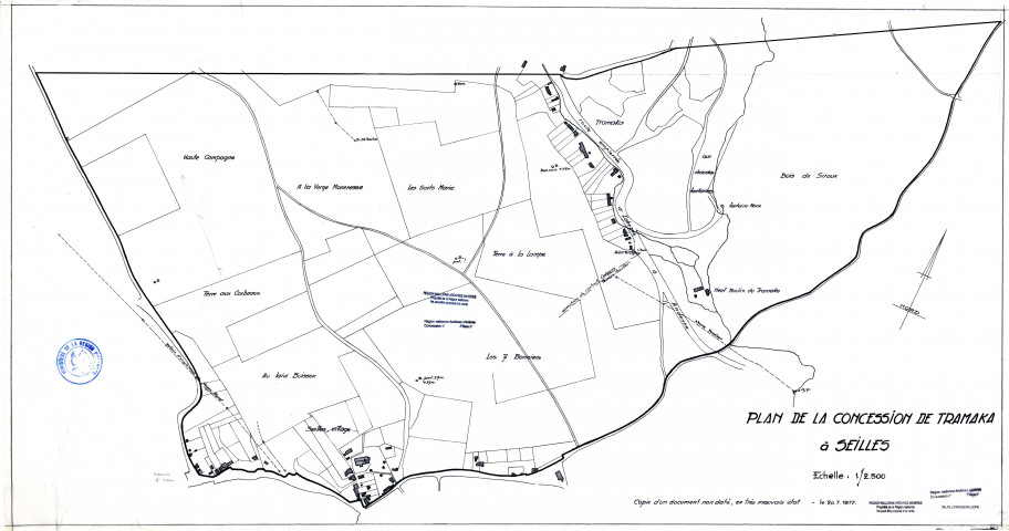 Plan de la concession de Tramaka.