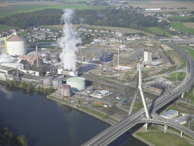 Wanze. Vues aériennes.