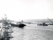 Construction du barrage éclusé d'Ampsin-Neuville