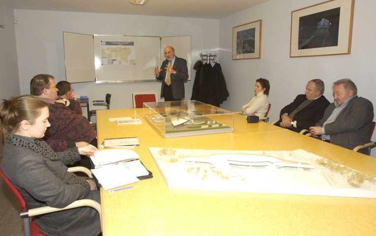 Ottignies. District routes D143. Visite d'une délégation polonaise.