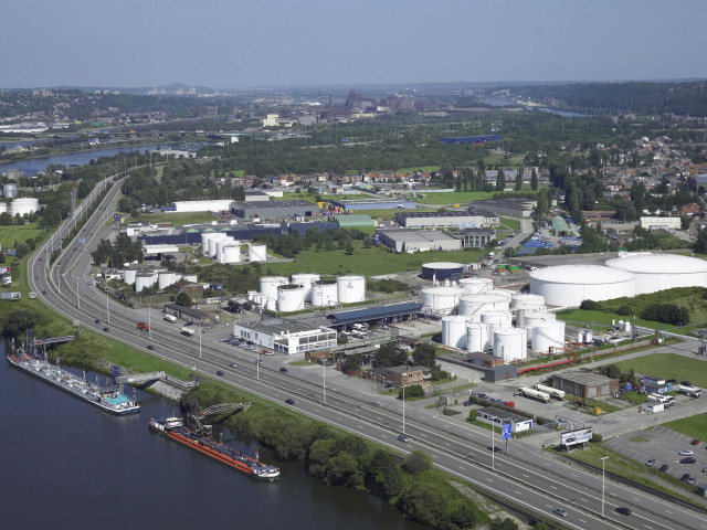 Liège. Wandre. Port autonome de Liège. Vues aériennes.
