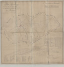 Plan Géométrique d'une demande en concession de Mine de Charbon comprenant le territoire de Péronnes.