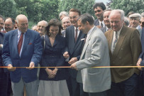 Ans. Inauguration du chantier des deux bretelles d'accès à l'autoroute E40 par Jean-Pierre Grafé, ministre des Travaux publics.