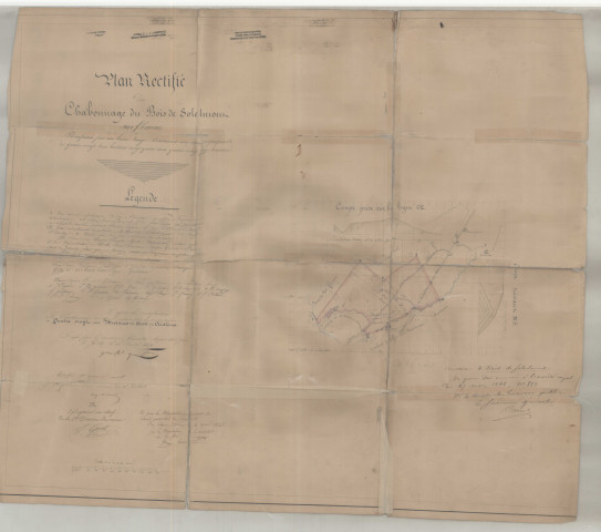 Plan Rectifié du Charbonnage du Bois de Soleilmont sur Fleurus,...