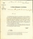 Convocation électorale de Jules Borgnet.