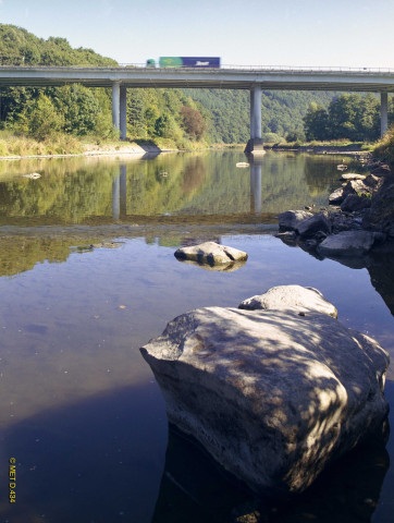 Bouillon. RN 89. Viaduc au-dessus de la Semois.