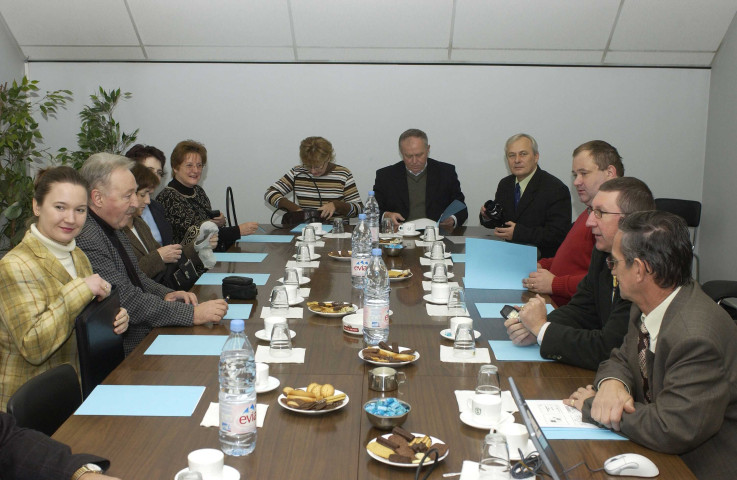 Anderlues. District routes D121. Visite d'une délégation polonaise.