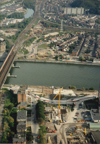 Liège. Angleur. Ecolution des travaux de la jonction E25 - E40.