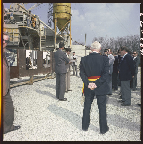 Houffalize. Visite royale sur le chantier du viaduc.