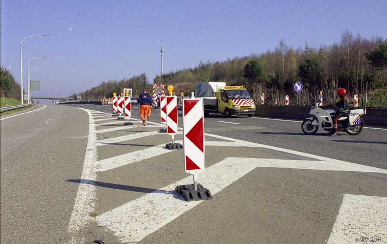 Bastogne. Travaux de réhabilitation des autoroutes E25 et E411.