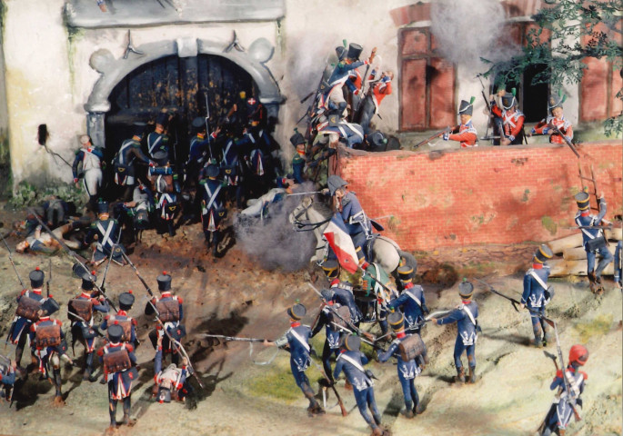 Waterloo. Musée Wellingron. Panorama d'une bataille.