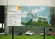 Braine-le-Comte. Plan incliné de Ronquières. Construction d'un bâtiment d'accueil du public. Ascenseurs panoramiques.