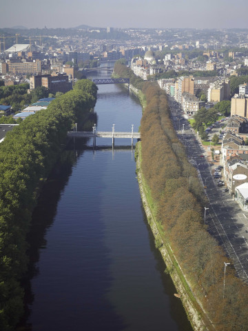 Liège. Angleur. Vues aériennes de l'Ourthe.